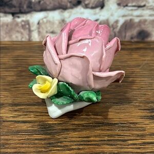 Vintage Dresden porcelain rose figurine-1970’s-made in Germany